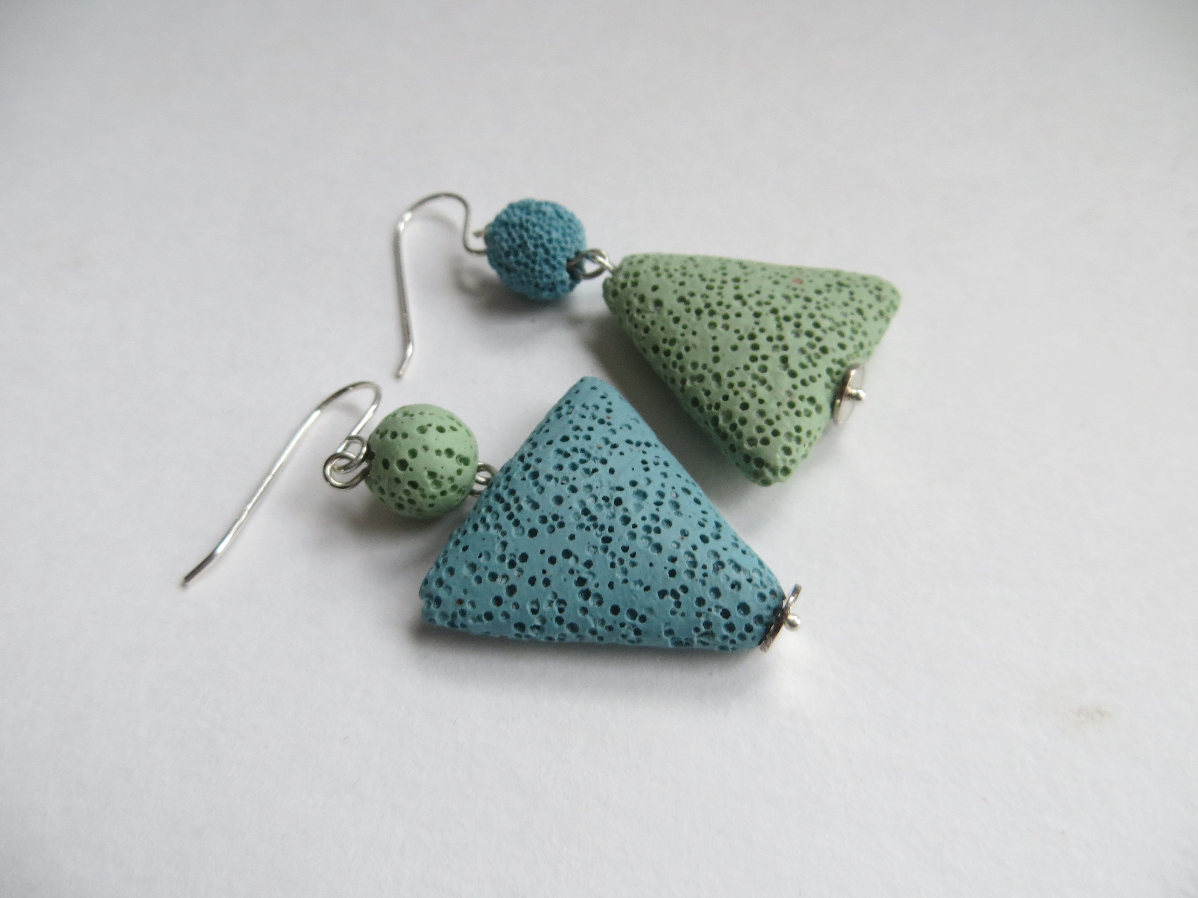 Lava earrings blue green mint (4)