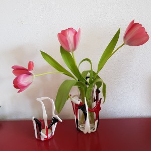 Mijn glas kunstwerkjes staan tot 19 november in het venster van Dorpsstraat 31 in Warmond. 
